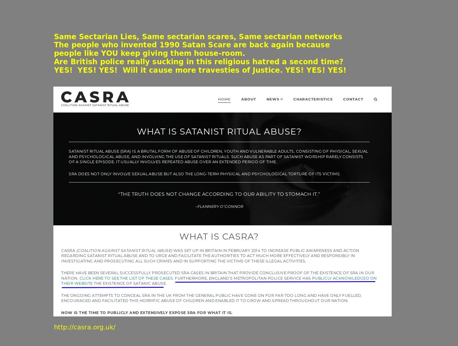 CASRA committee Against Satanic Ritual Abuse