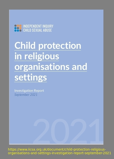 IICSA report on abuse in religious institutions and settings cover