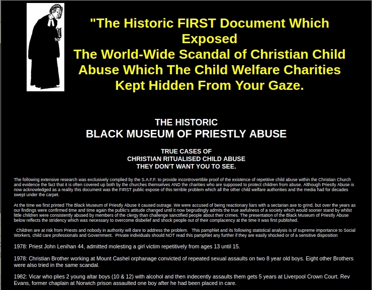 The SAFF's Black Museum of Priestly Abuse