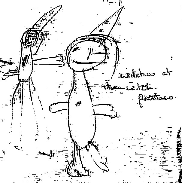 A
                              child's witch-drawing from
                              Nottinghamshires Broxtowe Satanic Abuse
                              case