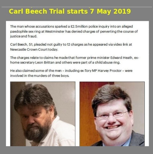 Carl Beech 'Nick' trial to start on May 7.