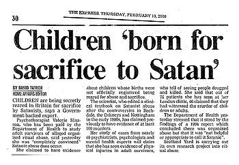 children born for sacrifice to Satan - Valerie Sinason