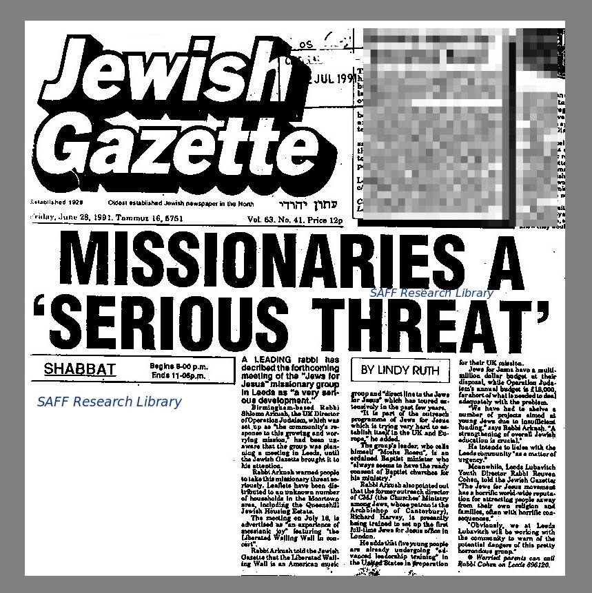 Missionaries a serious threat Operation Judaism