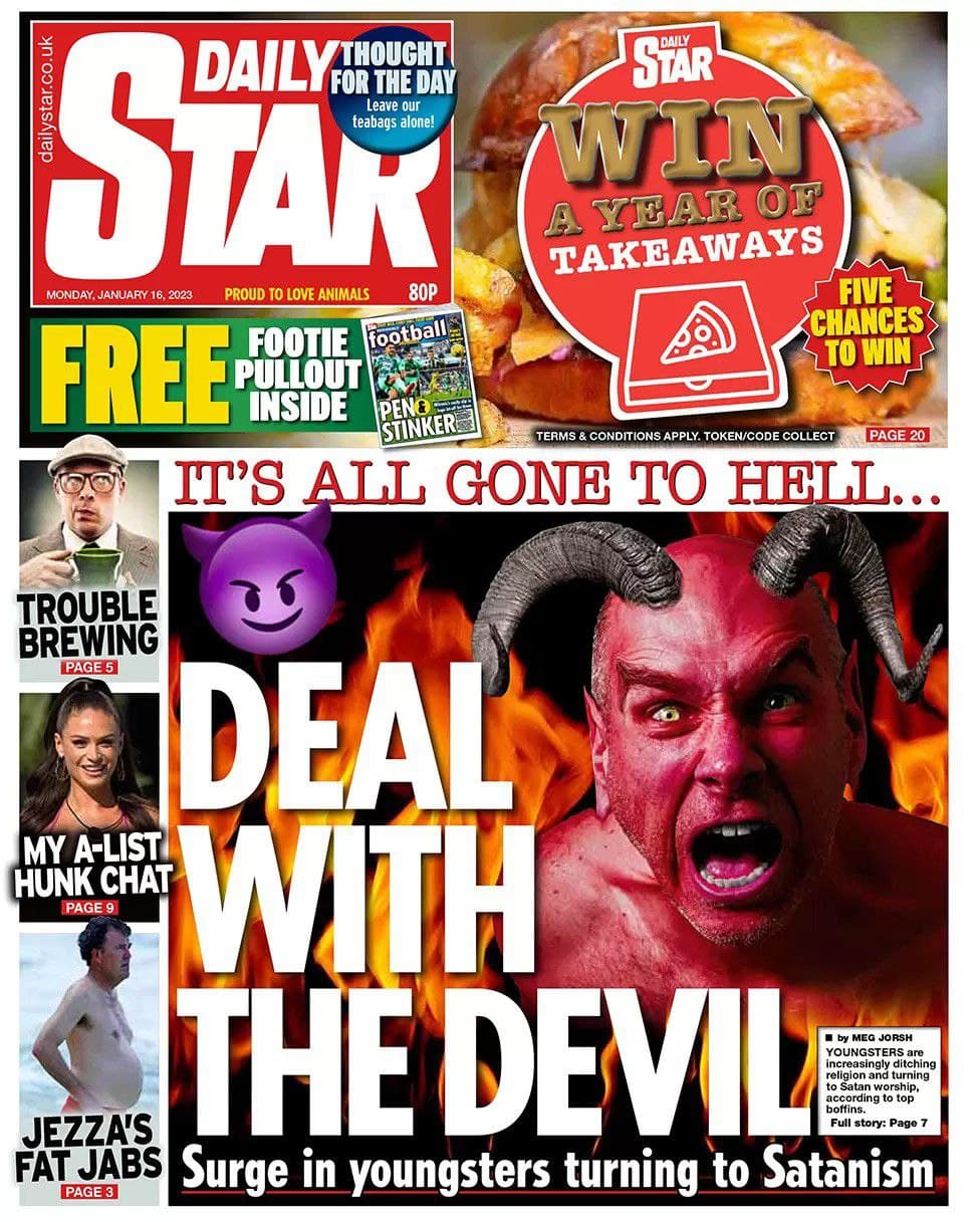 Daily Star rip off of Telegraph Article