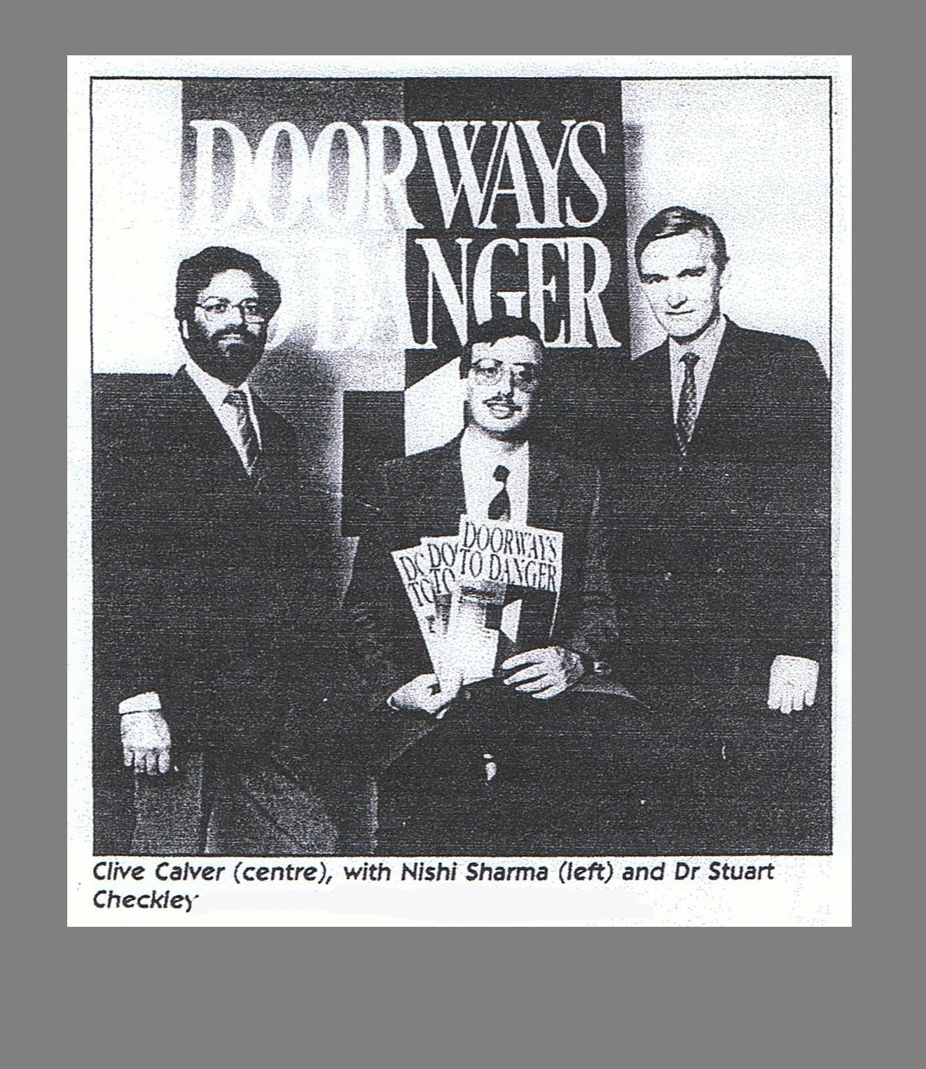 Stuart Checkley shown at the launch of Doorways to
                Danger