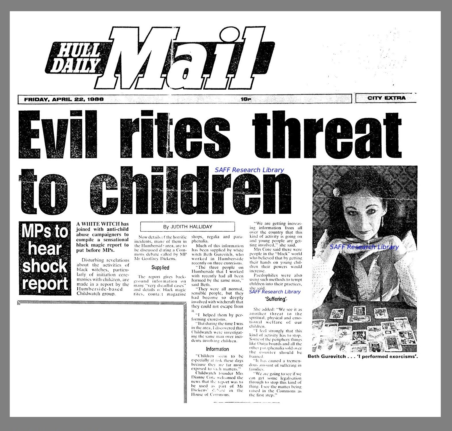 Evil Rites Threat To Children