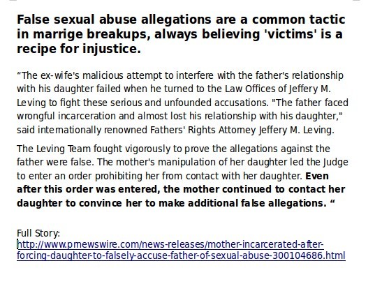 False sex abuse allegations common