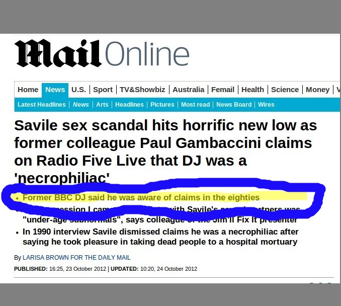 Savile is a necrophiliac - Paul Gambaccini