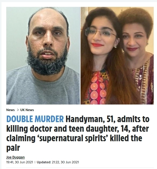 Asian Handyman double killing of daughter and mother