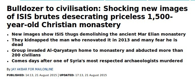 Isis destroy monastery