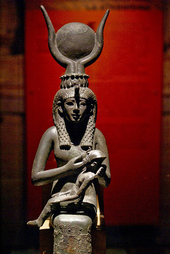 Isis freeding Osiris