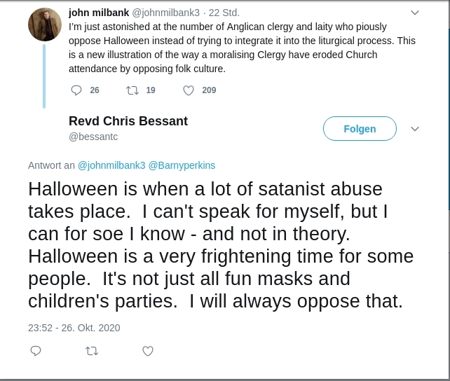 Janet Stevenson retweeting about Satanic Halloween