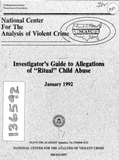 Kenneth Lanning 1992 report on SRA for the FBI