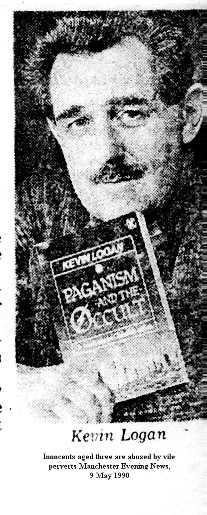 Rev. Kevin Logan with his book Paganism and The Occult