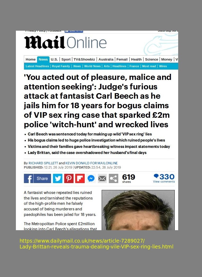Carl Beech gets 18 years imprisonment for lying about Satanic Abuse