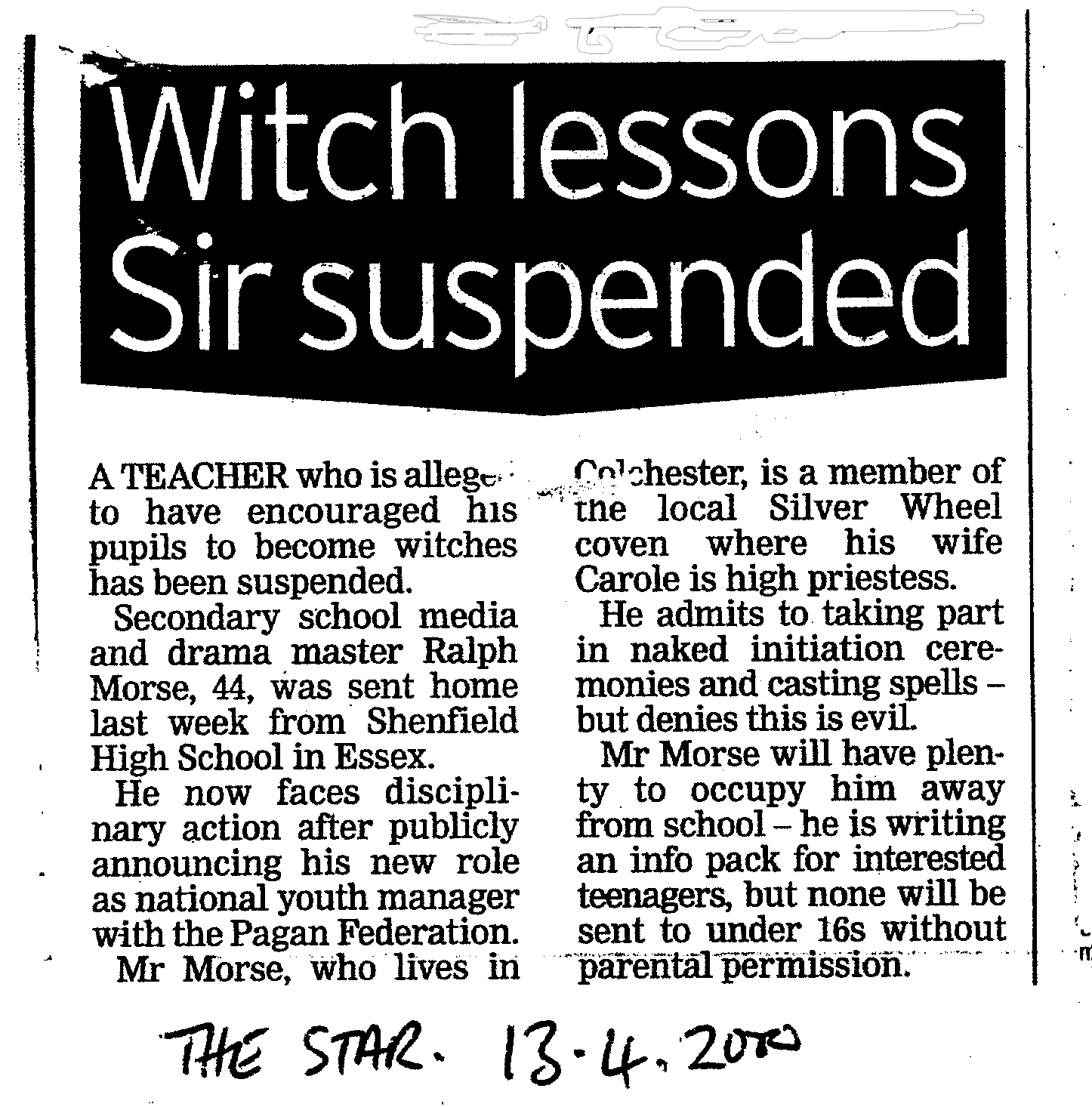 witch lessons suspended
