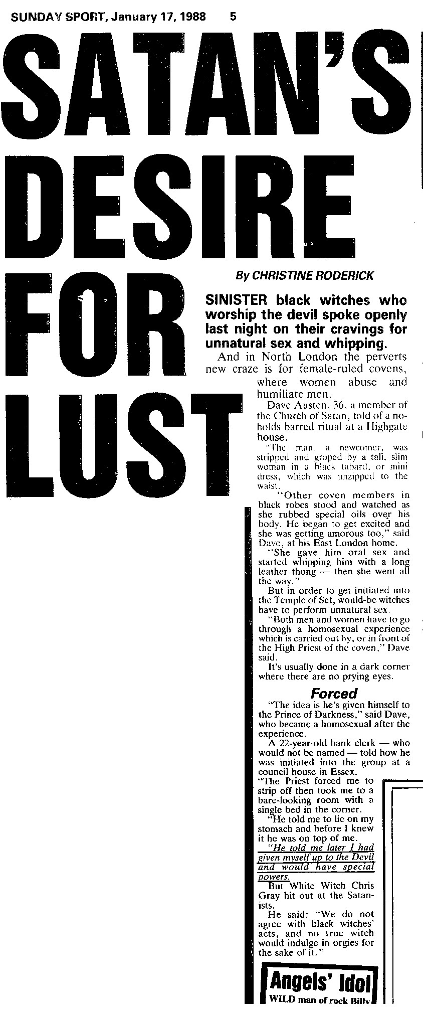 Satans Desire For Lust - David Austen