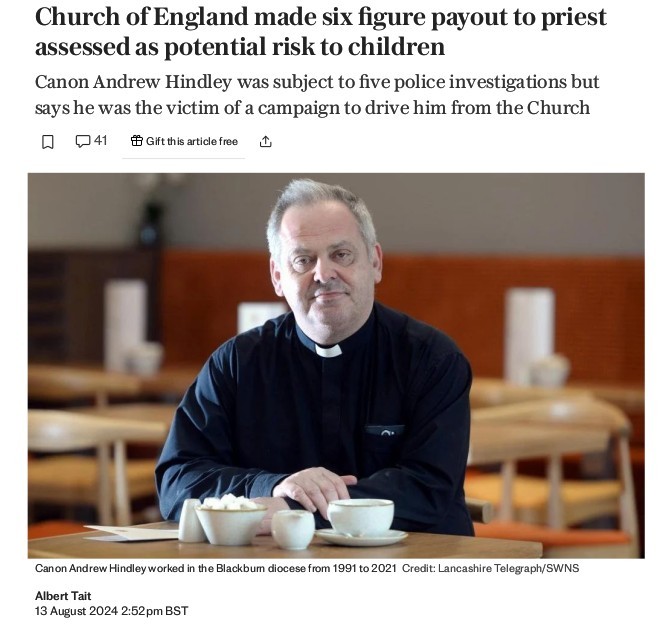 Priest abused in Blackburn diocese from 1990 to 2004