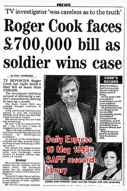 Corporal Cooper gets £700.000 from Roger Cook