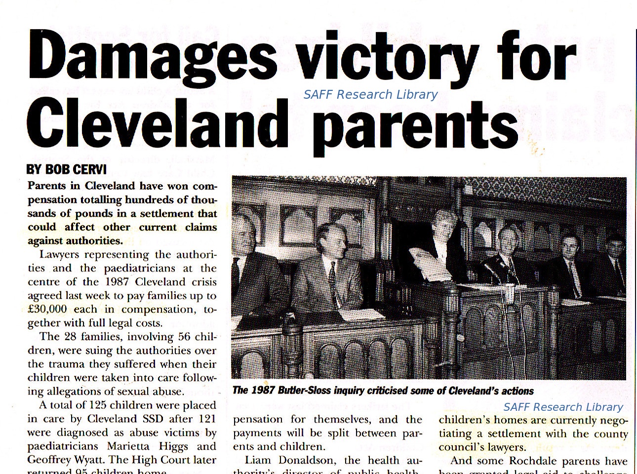 850,000 damages awarded to Cleveland Parents