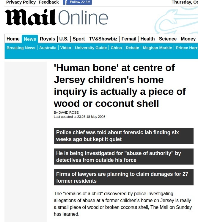 Human bone was a piece of coconut shell