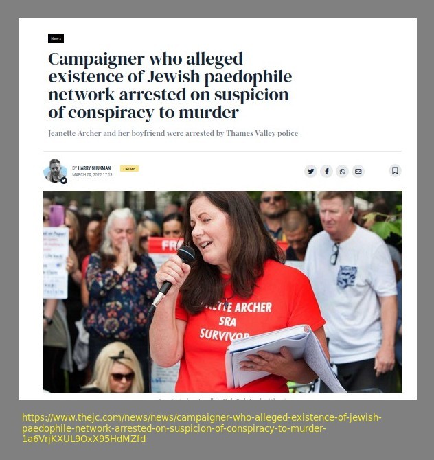 Jeanette Archer organises an anti-jewish  group protest outside The Rothschilds' Manor