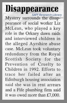 Liz  MacLean Disappearance