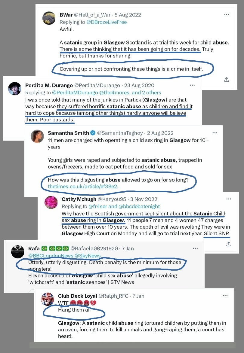 Selection of Tweets about Glasgow 
Case