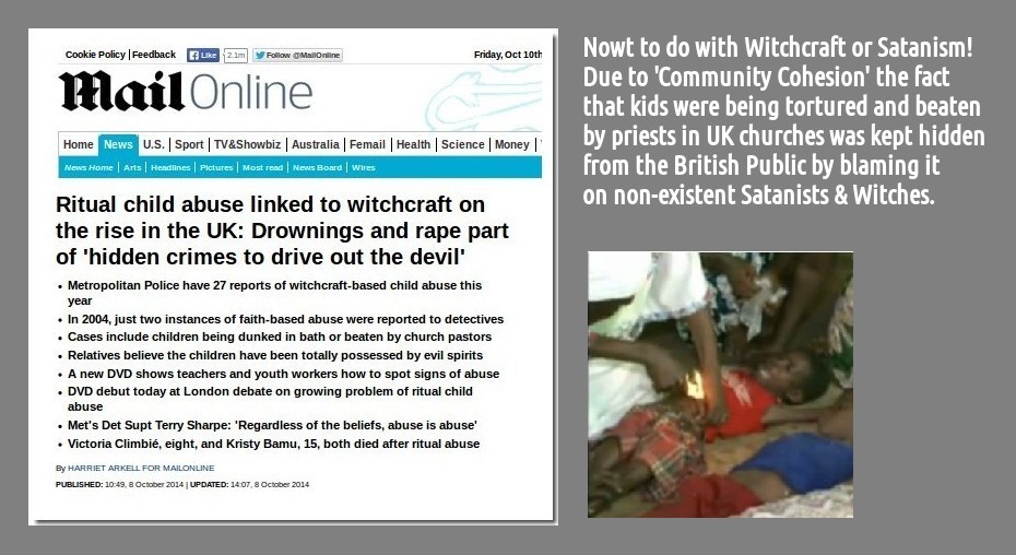 Christians allowed to get away with abusing kids by blaming it on non-existent Satanists